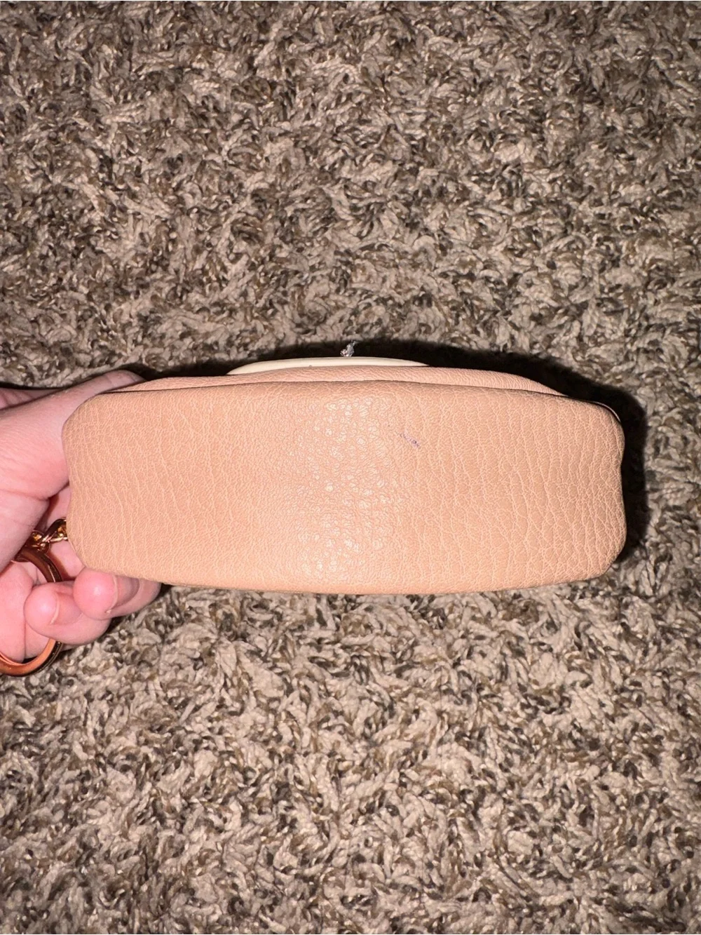 LC Lauren Conrad Peachy Brown Deer Coin Pouch w Keyring